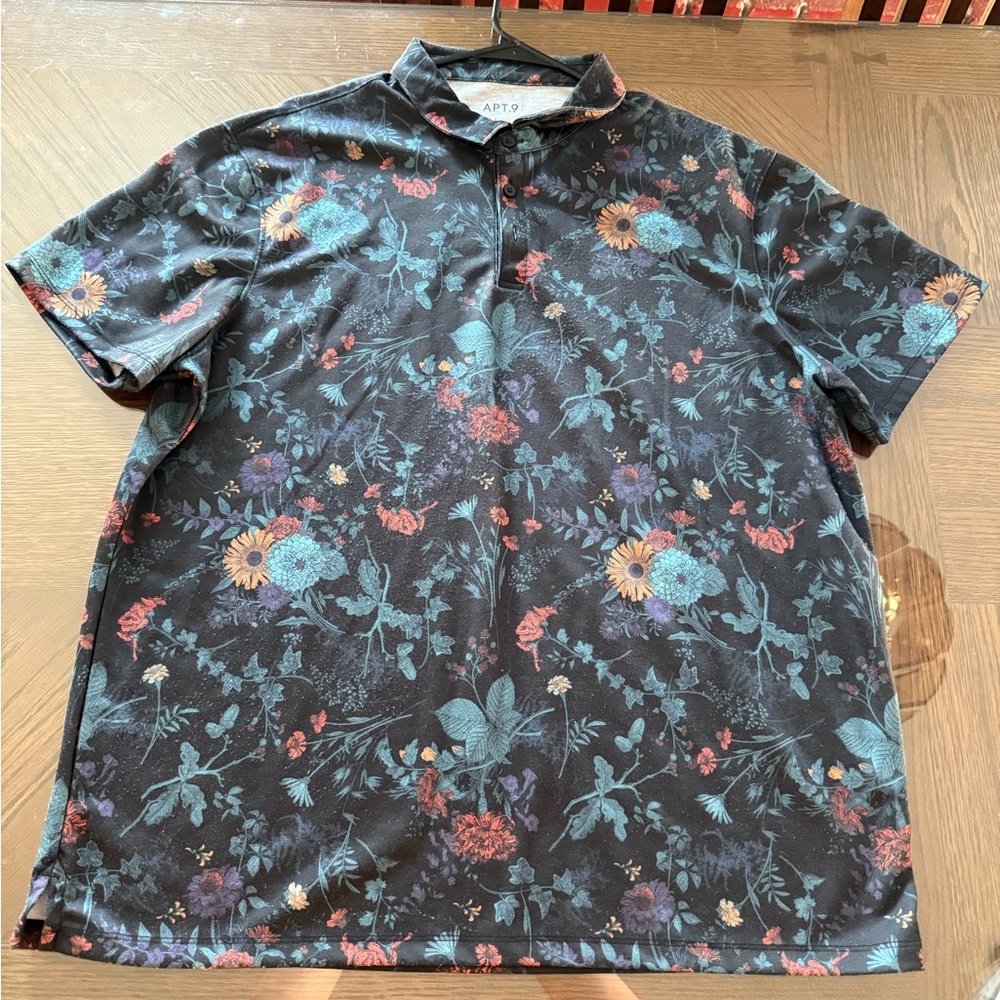 Black Floral Men's Shirt